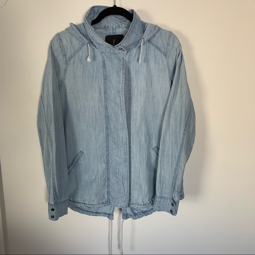 JACK by BB Dakota Light Blue Chambray Anorak Jacket